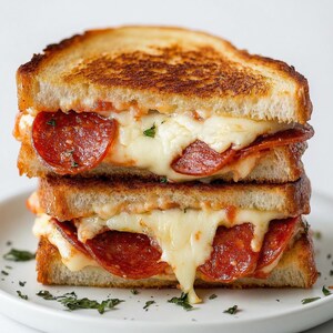 Sándwich de queso a la parrilla con pizza, receta fácil, receta sencilla, descarga de recetas, comida rápida, receta de almuerzo, favorito de la familia, libro de recetas familiares imagen 6