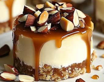 Mini tartas de queso con forma de tortuga sin horno, receta fácil, receta sencilla, descarga instantánea, postre sin horno, mini, elegante, entretenido, casero