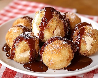 Receta de bombas de s'mores fritas, descarga de recetas, receta fácil, receta familiar, chef de postres, receta personalizada, receta de mamá, cocinar hornear postre