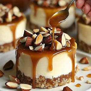 No-Bake Mini Turtle Cheesecakes, easy recipe, simple recipe, instant download, no-bake dessert, mini, elegant, entertaining, homemade image 3