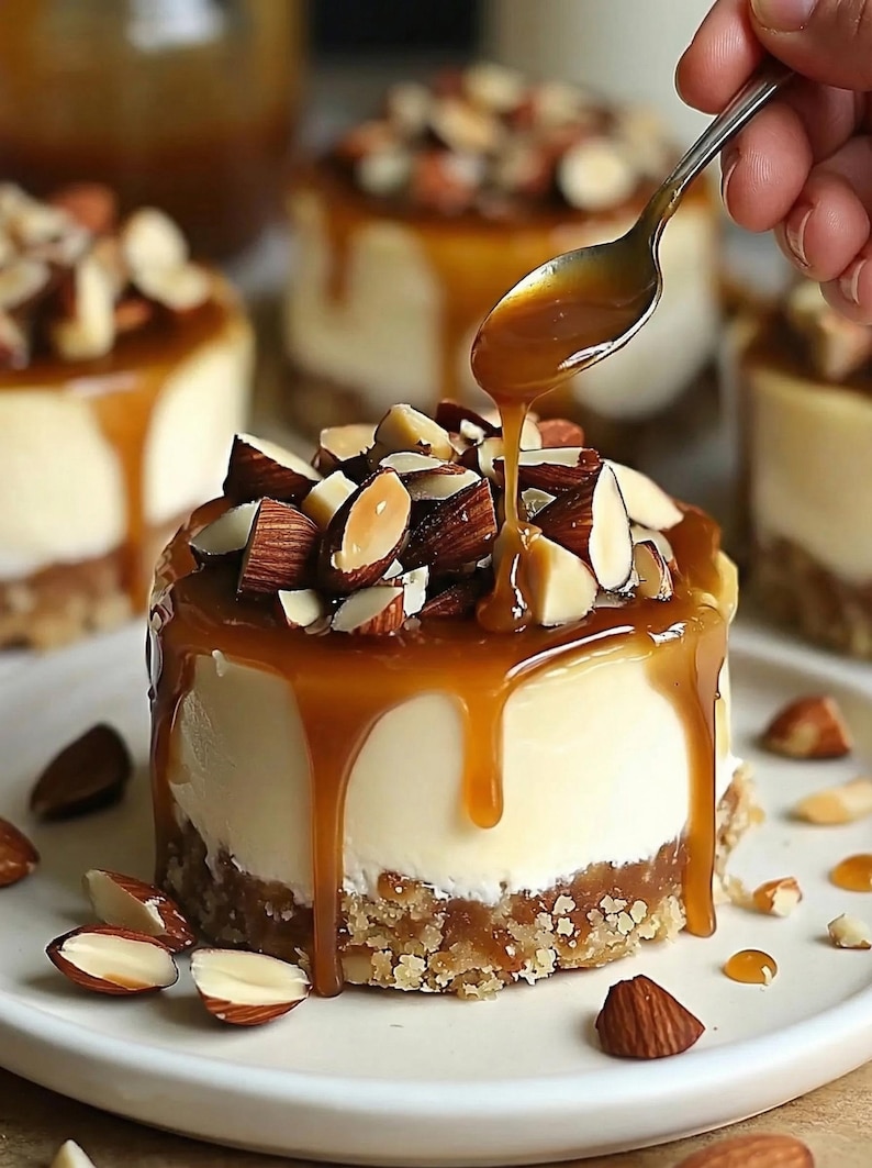 No-Bake Mini Turtle Cheesecakes, easy recipe, simple recipe, instant download, no-bake dessert, mini, elegant, entertaining, homemade image 3