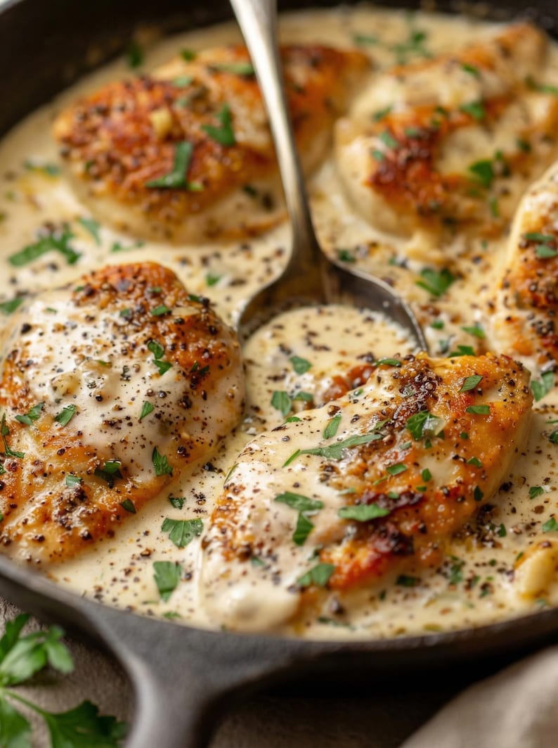 Creamy Garlic Parmesan Chicken Recipe Printable PDF, Easy Chicken Recipe, Family Dinner Recipe Digital Download, Happy meal, recipe book image 11