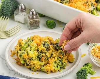 Tarjeta de receta de cazuela de brócoli y queso, página imprimible para libro de recetas, regalo familiar con recetario, inserto personalizado para carpeta de recetas, descarga instantánea.