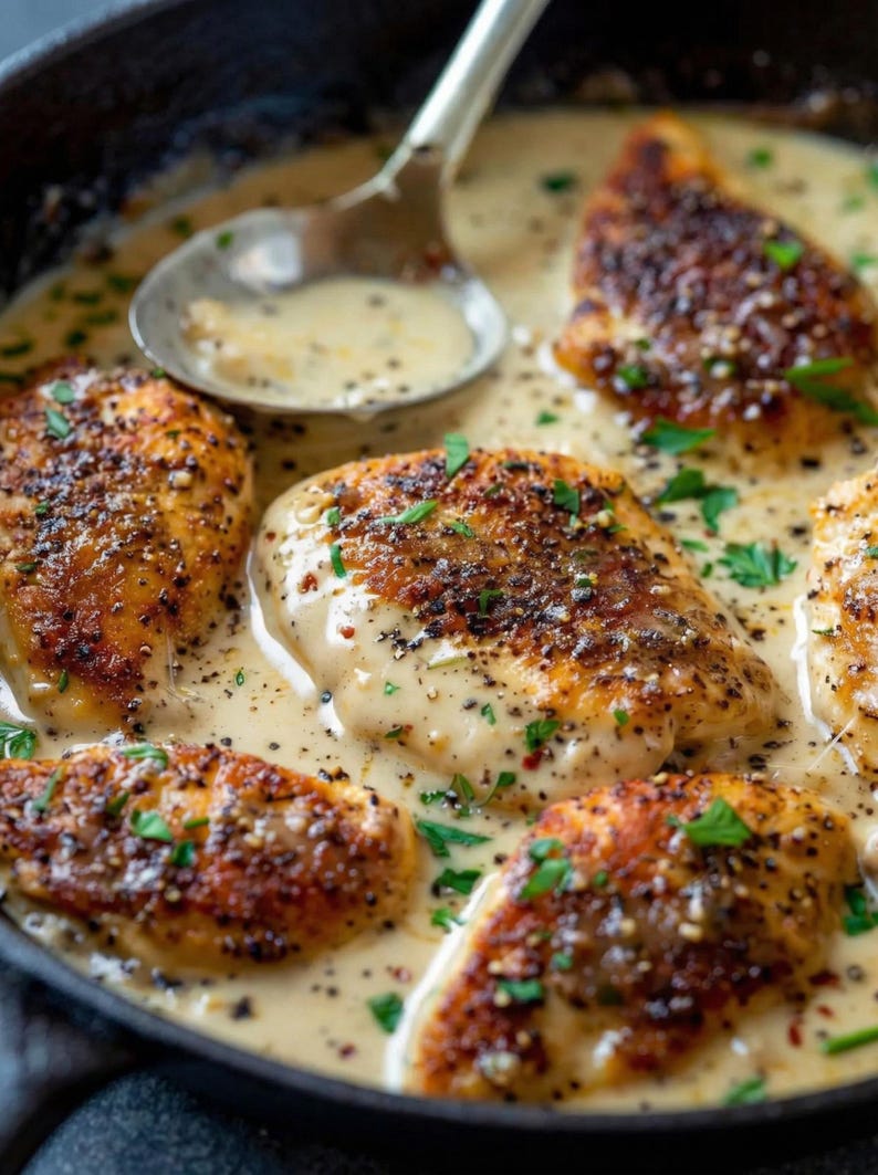 Creamy Garlic Parmesan Chicken Recipe Printable PDF, Easy Chicken Recipe, Family Dinner Recipe Digital Download, Happy meal, recipe book image 6