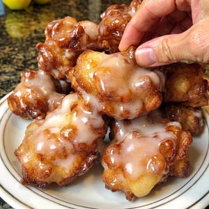 Baked Apple Fritters Recipe Printable PDF, Dessert Recipe Print Out, Easy Homemade Apple Dessert Digital Download, Apple Dessert family dish image 3