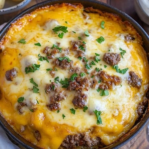 Cheesy Hamburger Potato Casserole Recipe PDF – Printable Dinner Recipe – Hearty Comfort Food – Instant Download