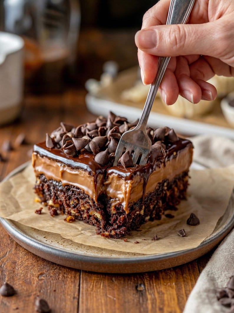 Receta de pastel de chocolate alemán (PDF imprimible), receta de pastel de cumpleaños, receta de pastel fácil, postre con glaseado de coco y nueces, descarga instantánea imagen 2