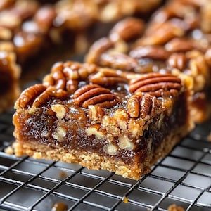 Receta de barras de pastel de nueces pecanas, receta fácil, receta sencilla, descarga de recetas, receta de postre, barras de nueces pecanas, receta familiar, casera, receta de mamá