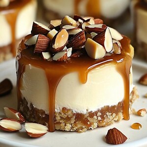No-Bake Mini Turtle Cheesecakes, easy recipe, simple recipe, instant download, no-bake dessert, mini, elegant, entertaining, homemade image 8