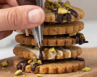 Tarjeta de receta de galletas de mantequilla con pistacho, imprimible para hornear en vacaciones, inserto para libro de recetas de galletas, página personalizada para carpeta de recetas, descarga instantánea