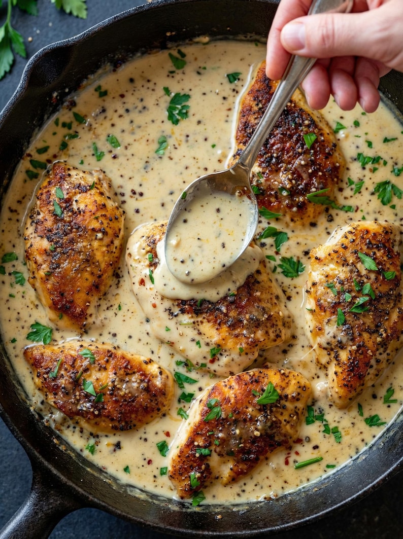 Creamy Garlic Parmesan Chicken Recipe Printable PDF, Easy Chicken Recipe, Family Dinner Recipe Digital Download, Happy meal, recipe book image 8