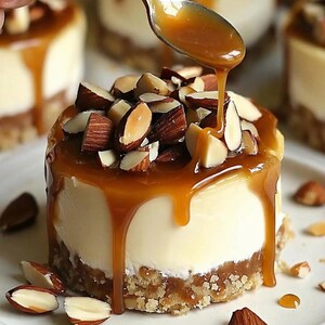 No-Bake Mini Turtle Cheesecakes, easy recipe, simple recipe, instant download, no-bake dessert, mini, elegant, entertaining, homemade image 9