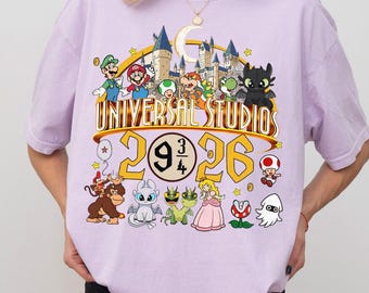Comfort Colors Universal Studios 2026 Family Shirt, Epic Universe Mario Tee, Universal Family Vacation Matching Shirt Trip Gift