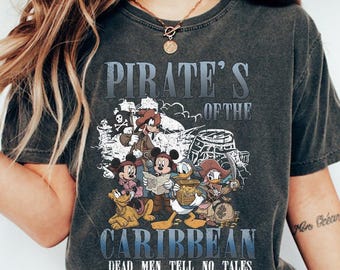 Retro Pirates of the Caribbean Shirt, Disneyworld Comfort Colors Tee, WDW Caribbean Shirt, Theme Park Outfit, Disney Family Vacation Tee