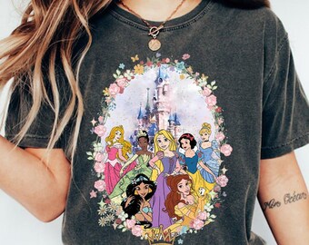 Comfort Colors Disney Princess Group Shirt, Magical Castle Tee, Magic Kingdom Disney World Vacation Group Matching Family Trip Shirt Gift