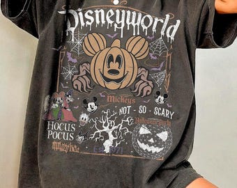 Vintage Disneyworld Est.1971 Halloween Shirt, Mickey's Not So Scary Party Shirt, Halloween Party, Hocus Pocus Shirt, Disney Halloween Shirt