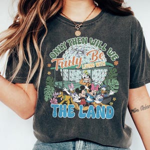 Camiseta "Viviendo con la Tierra" de Epcot, Camiseta de Magic Kingdom, Camiseta de Mickey y sus amigos del parque temático Disney WDW, Conjunto para vacaciones familiares 2026