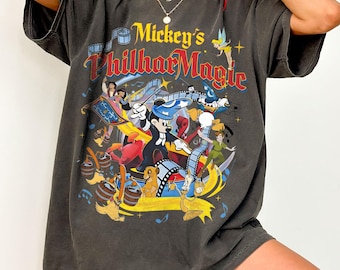 Retro Mickey's PhilharMagic shirt, Disney attractie shirt, Disney reis shirt, Magic Kingdom Fantasy shirt, Vintage Mickey Sorcerer concert shirt