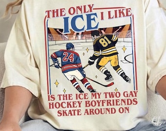 Das einzige ICE, das ich Komfortfarben-Shirt mag, Team Hollanov-Fan-T-Shirt, erhitzte Rivalität inspiriert Hockey-Romantik-T-Stück