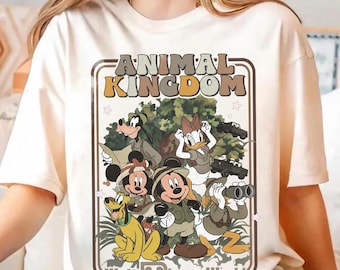 Retro Disney Mickey & Friends Animal Kingdom Safari Shirt, Let’s Get Wild Gift, Walt Disney World Trip Tee, Disneyland Family Vacation