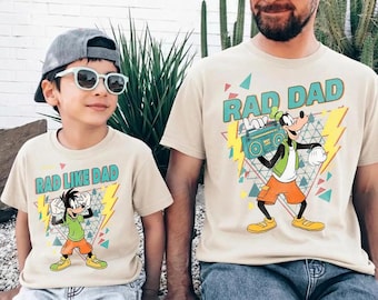 Retro Disney Goofy & Max Comfort Colors shirt, Disney T-shirt voor Vaderdag, Disney shirt voor vader en zoon, Coole papa en Coole papa T-shirt