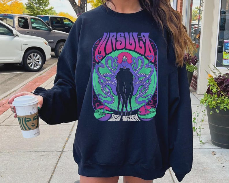 Vintage Ursula Sea Witch Seventies Poor Unfortunate Soul Comfort Colors Shirt, The Little Mermaid Disney Villains T-shirt, Disneyland Trip image 2