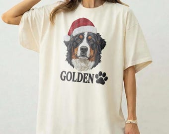 Geborduurd T-shirt voor huisdieren, gepersonaliseerd T-shirt met hondenportret, T-shirt voor katten, cadeau voor dierenliefhebbers, kerstshirt voor huisdieren, geborduurd T-shirt voor honden