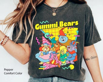 Camiseta retro de los 90 "La aventura de los osos Gummi", colores cómodos, camiseta a juego de Disney Friends, camiseta de Magic Kingdom, vacaciones familiares en Disneyland