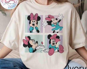 Retro Minnie Mouse Shirt, Vintage Disney Cartoon Tee, Cute Minnie Graphic Top, Classic Disney World Trip T-shirt, 90s Style Disney Tee