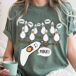 Finding Nemo Seagull Mine Mine Mine Comfort Colors Shirt, Walt Disney World, Funny Disney T-shirt, Disneyland Family Trip, Finding Nemo Tee image 4