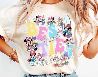 Retro Minnie And Daisy Magical Girl Shirt, Just Wanna Have Fun, Cute Bestie Outfit, Disneyland Trip Shirt, Pastel Comfort Color Shirt