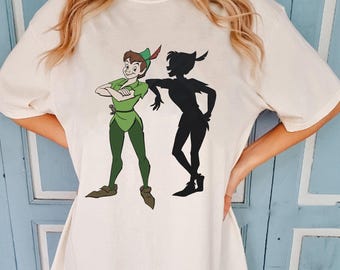 Camiseta vintage de Peter Pan y su sombra, Reino Mágico, Viaje al Mundo 2025, Camiseta divertida, Cumpleaños