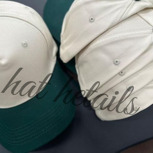 Custom Golf Hat, Monogram Embroidered Two Tone Baseball Cap, Personalized Golf Gift For Men image 5