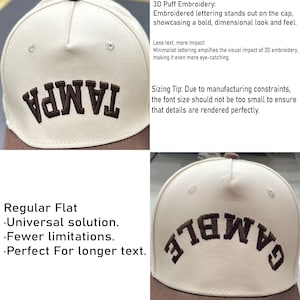 Custom Golf Hat, Monogram Embroidered Two Tone Baseball Cap, Personalized Golf Gift For Men image 7