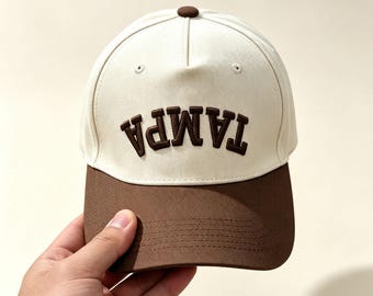 Custom Embroidered  Upside Down Text Hat 3D Puff Text