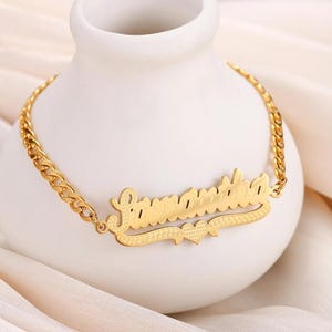 Noble Personalized Name Bracelet|Custom Cuban Chain Bracelet|Bracelet for mom|Custom Name Bracelet|Mother&#39;s Day Gift|Nameplate Bracelet