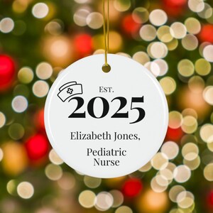Personalized New Pediatric Nurse Christmas Ornament Gift, New Nurse Graduation Present, Nurse Appreciation Week, PICU, Peds