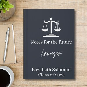 Personalized 2025 Lawyer Graduation Hardcover Journal Matte, Perfect for Future Law Students, Law School Graduates, New Lawyer Gift