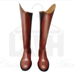 Bottes d'équitation en cuir pour hommes et femmes, bottes d'équitation marron, bottes hautes d'équitation, bottes vintage anglaises, chaussures d'équitation