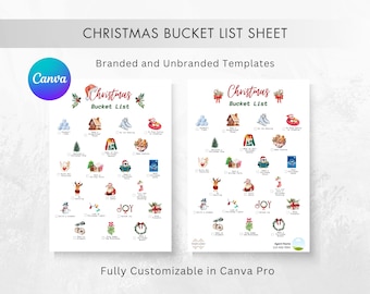 Christmas Bucket List - Christmas Activities, Real Estate Pop By, Family Activities, Digital Download