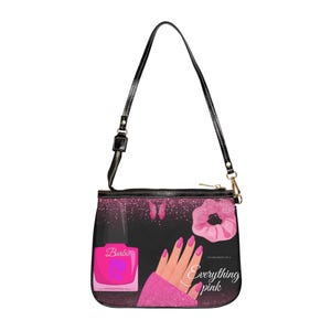 Pink PU Leather Mini Shoulder Bag: Chic Party Handbag