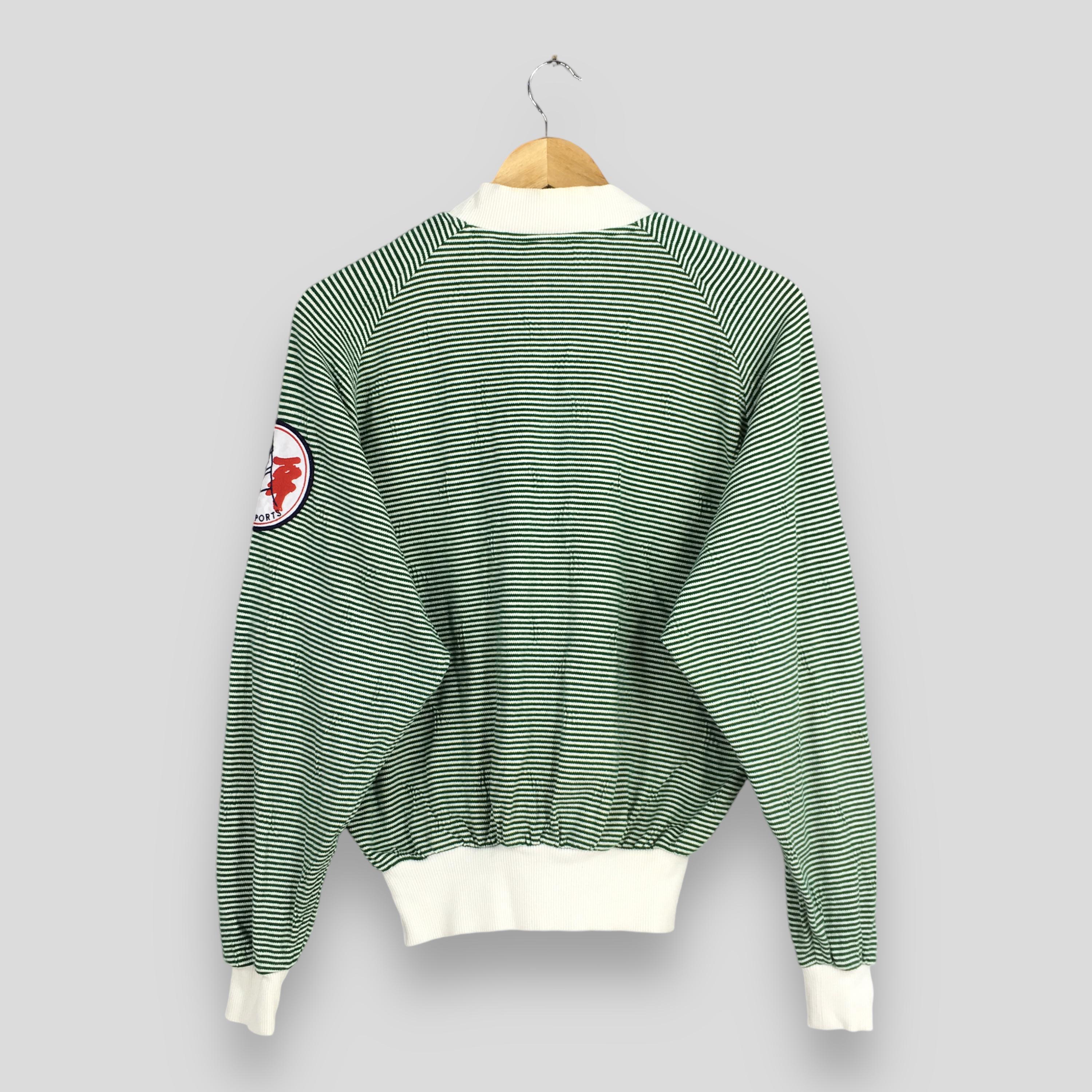 Vintage 1990s Christian Dior Sports Green Striped Zipper