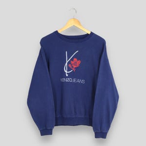 Vintage Kenzo Jeans Purple Sweatshirt Lage Kenzo Kanagawa