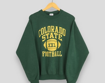 Vintage 90s University of Colorado Buffaloes Green Sweatshirt