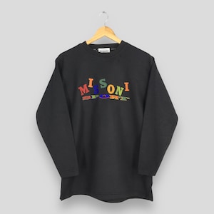 Vintage 90s Missoni Intimo Sports Sweatshirt Medium Missoni Sportswear Embroidered Logo Pullover Missoni Jumper Longsleeve Sweater Size M