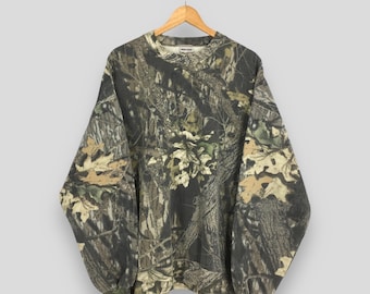 Vintage 90s Mossy Oak Tree Camo Turtleneck Shirt Xlarge