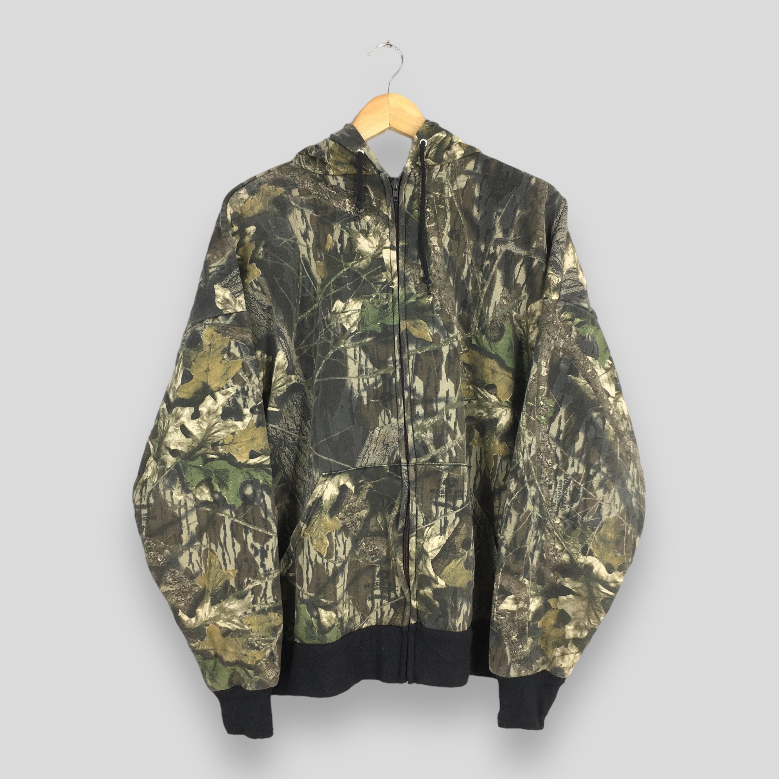 Vintage Southwest Camouflage Hoodie Sweatshirt 2XLarge Outdoor Camo Real Tree Pullover Mossy Oak Printed Jumper Hunting Zipper Sweater 2XL