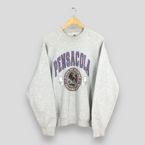 Vintage 90s Pensacola Florida Beach Sweatshirt XLarge Florida Sunshine State Printed Crewneck Florida Jumper Pensacola Ocean Wave Sweater XL