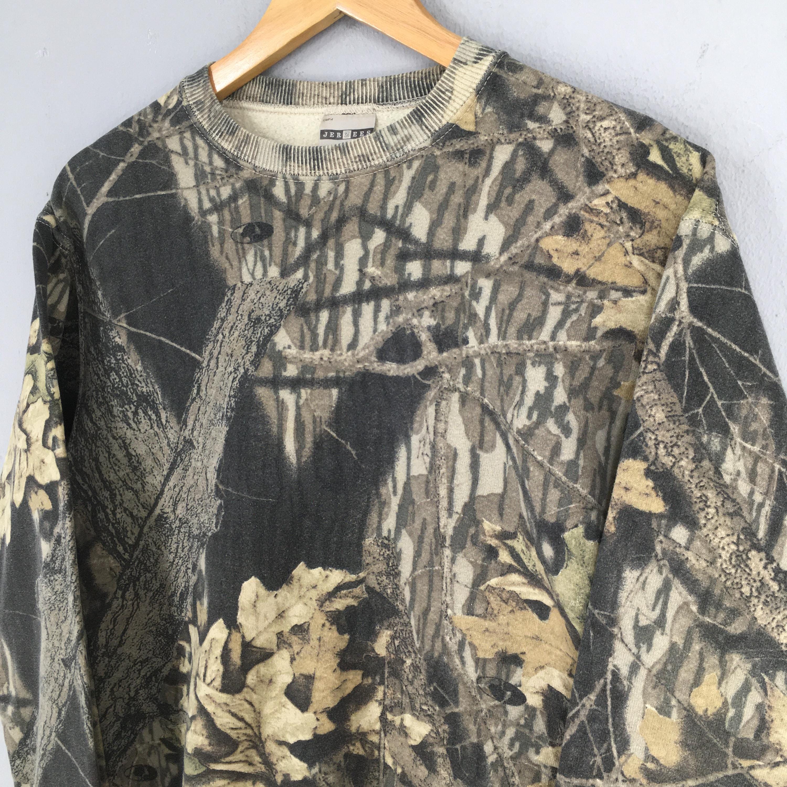 Vintage 90s Jerzees Mossy Oak Camo Sweatshirt Large Outdoor