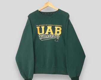 Sudadera vintage de los 90 de la Universidad de Alabama en Birmingham, talla grande, UAB Blazers, jersey con logo estampado, suéter de fútbol americano UAB Blazer L